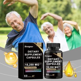 8 in 1 High Potency Dietary Supplement Capsules 15250MG, Supports Digestive Comfort & Immune Wellness for Men Women Seniors