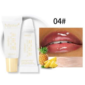 Fruit Flavor Glossy Lip Oil Natural Long Lasting Hydrating Plump Lip Gloss Moisturizing Shiny Watery Lip Tint (Option: 4)