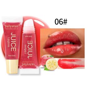 Natural And Long-lasting Moisturizing Mirror Lip Oil With Fruit Flavor, Plump Lips, Moisturizing Water Gloss Lip Gloss For Beauty Makeup (Option: 06)