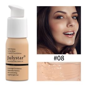 Moisturizing Foundation Make-up, Waterproof, Long-lasting, Concealer, Liquid Foundation, Beauty Makeup (Option: 08)
