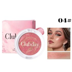 Three Color Streaky Flesh Highlight Powder Blusher Pearl Brightening Marble Pattern All-in-one Dish Rouge (Option: 4)