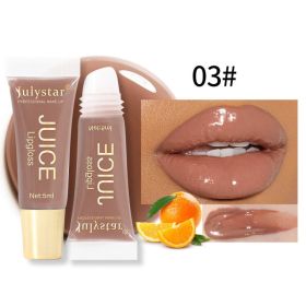 Natural And Long-lasting Moisturizing Mirror Lip Oil With Fruit Flavor, Plump Lips, Moisturizing Water Gloss Lip Gloss For Beauty Makeup (Option: 03)