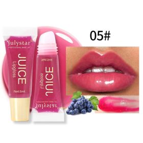 Natural And Long-lasting Moisturizing Mirror Lip Oil With Fruit Flavor, Plump Lips, Moisturizing Water Gloss Lip Gloss For Beauty Makeup (Option: 05)