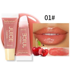 Natural And Long-lasting Moisturizing Mirror Lip Oil With Fruit Flavor, Plump Lips, Moisturizing Water Gloss Lip Gloss For Beauty Makeup (Option: 1)