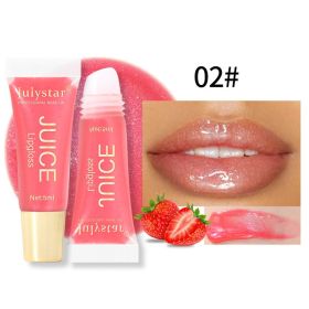 Fruit Flavor Glossy Lip Oil Natural Long Lasting Hydrating Plump Lip Gloss Moisturizing Shiny Watery Lip Tint (Option: 2)
