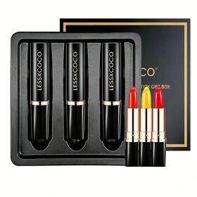 3PCS Color Changing Lipstick Set, Temperature & PH Sensitive, Long Lasting Moisturizing Lip Balm Gift Box For Women (Option: 3PCS)