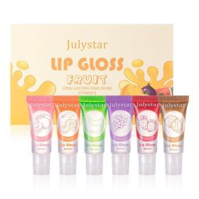 Vitamin E Moisturizing Fruit Flavored Transparent Lip Oil 6-pack Moisturizing And Moisturizing Lip Protection Lip Honey Set (Option: 62)